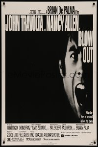 7m0821 BLOW OUT 1sh 1981 John Travolta, Brian De Palma, Allen, murder has a sound all of its own!