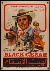 7m0582 BLACK CAESAR Egyptian poster 1978 AIP Williamson different Aziz blaxploitation art!