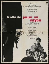 7m0650 BALLAD FOR A HOODLUM French 24x31 1963 Claude-Jean Bonnardot's Ballade pour un Voyou!