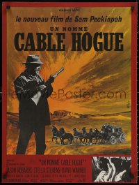 7m0651 BALLAD OF CABLE HOGUE French 23x30 1970 Sam Peckinpah, Jason Robards, Stevens, Mascii art!