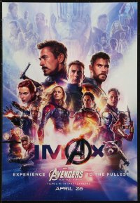 7m0160 AVENGERS: ENDGAME IMAX mini poster 2019 Marvel Comics, cool montage with Hemsworth & top cast!