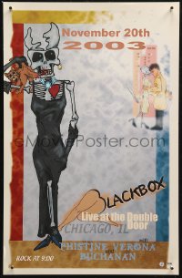 7m0143 BLACKBOX 11x17 music poster 2003 Double Door, skeleton art by Anthony Herrera!