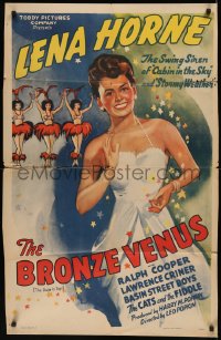 7p0445 BRONZE VENUS 1sh 1940s The Duke is Tops, great art of beautiful Lena Horne!