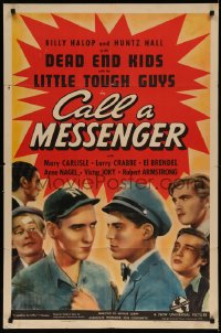 7p0457 CALL A MESSENGER 1sh 1939 Dead End Kids and the Little Tough Guys!