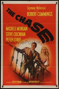 7p0469 CHASE 1sh 1946 Peter Lorre, Robert Cummings & pretty Michele Morgan, film noir!