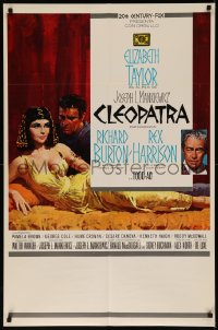 7p0477 CLEOPATRA int'l Spanish language 1sh 1963 Taylor, Burton, Harrison, Terpning artwork!