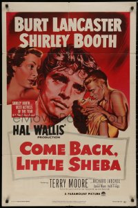 7p0484 COME BACK LITTLE SHEBA 1sh 1953 romantic artwork of Burt Lancaster & Shirley Booth!