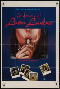 7p0489 CONFESSIONS OF LINDA LOVELACE 1sh 1977 Linda Lovelace, Carol Connors, sexy images!