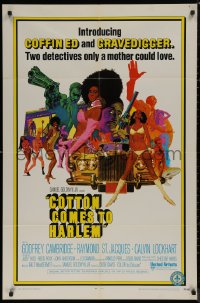 7p0495 COTTON COMES TO HARLEM int'l 1sh 1970 Godfrey Cambridge, Ossie Davis, cool McGinnis art!