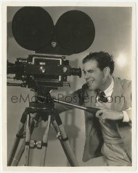 7r0202 FRANK CAPRA 8x10.25 still 1936 the legendary director sighting through camera by Bud Fraker!