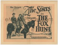 7r0691 FOX HUNT TC 1925 Hal Roach comedy, the Spats knew nothing about fox hunting, ultra rare!