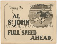 7r0693 FULL SPEED AHEAD TC 1923 early Al St. John before he was a western sidekick, ultra rare!