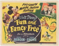 7r0694 FUN & FANCY FREE TC 1947 Disney, Mickey Mouse, Edgar Bergen, Charlie McCarthy, Mortimer Snerd