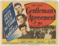 7r0698 GENTLEMAN'S AGREEMENT TC 1947 Elia Kazan, Jewish Gregory Peck, Dorothy McGuire, John Garfield