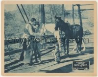 7r1105 GOLD & THE GIRL LC 1925 Buck Jones & Elinor Fair watch Pal the Dog do tricks on bridge!