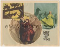 7r1112 GONE WITH THE WIND LC #3 R1947 Gable dancing w/Vivien Leigh & she's fleeing burning Atlanta!