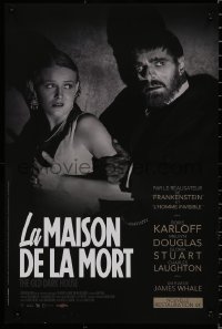 7t0339 OLD DARK HOUSE French 16x24 R2019 great image of creepy Boris Karloff & worried Gloria Stuart