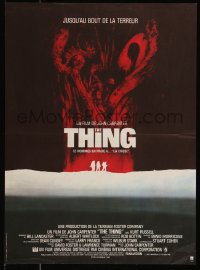 7t0358 THING French 14x20 1982 John Carpenter, cool different art of alien terror!