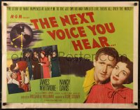 7t0442 NEXT VOICE YOU HEAR style B 1/2sh 1950 James Whitmore, Nancy Davis & God on the radio!