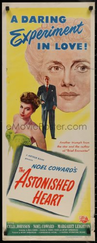 7t0507 ASTONISHED HEART insert 1950 Celia Johnson, Noel Coward, English love triangle!