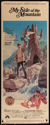 7t0601 MY SIDE OF THE MOUNTAIN insert 1968 a boy who dreams of leaving civilization to do his thing!