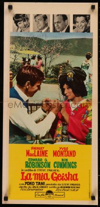 7t1021 MY GEISHA Italian locandina 1962 Asian Shirley MacLaine, Montand, Robinson, different!