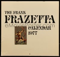 7y0107 FRANK FRAZETTA calendar 1977 filled with wonderful fantasy art prints!