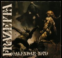 7y0109 FRANK FRAZETTA calendar 1979 filled with wonderful fantasy art prints!