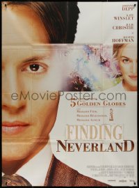 7y0918 FINDING NEVERLAND French 1p 2005 Johnny Depp as Peter Pan author J.M. Barrie, Kate Winslet