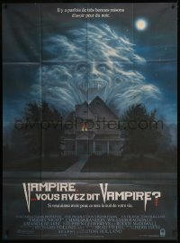 7y0929 FRIGHT NIGHT French 1p 1985 there are good reasons to be afraid of the dark, cool vampire art!