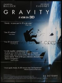 7y0951 GRAVITY advance French 1p 2013 Sandra Bullock, George Clooney, 3-D, adrift over Earth!