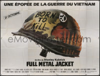 7y0711 FULL METAL JACKET French 8p 1987 Stanley Kubrick Vietnam War movie, Philip Castle art!