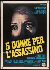 7y0565 FIVE WOMEN FOR THE KILLER Italian 1p 1974 5 Donne Per L'Assassino, cool art by Luca Crovato!