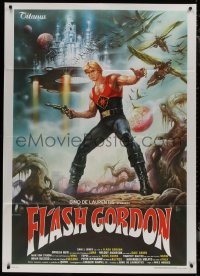 7y0566 FLASH GORDON Italian 1p 1980 different art of Sam Jones by Renato Casaro!