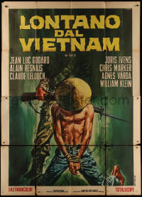 7y0389 FAR FROM VIETNAM Italian 2p 1968 French directors support North Vietnam, Casaro art!