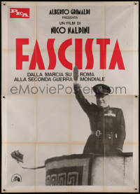 7y0390 FASCISTA Italian 2p 1974 Facist, image of Benito Mussolini saluting on balcony!