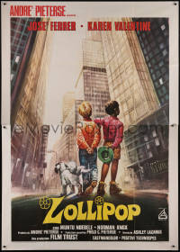 7y0395 FOREVER YOUNG FOREVER FREE Italian 2p 1976 different art of young boys & dog in big city!