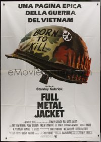 7y0398 FULL METAL JACKET Italian 2p 1987 Stanley Kubrick Vietnam War movie, Philip Castle art!