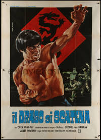 7y0420 KILLER FROM SHANTUNG Italian 2p 1974 Cheh Chang's Ma Yong Zhen, art of Chen Kuan Tai, rare!