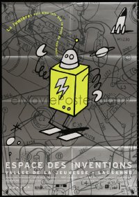 7y0125 ESPACE DES INVENTIONS 35x50 Swiss museum/art exhibition 2000s art of robot & blueprints!