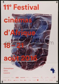 7y0121 FESTIVAL CINEMAS D'AFRIQUE 35x50 Swiss film festival poster 2016 Pauline Piguet art!