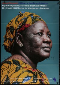 7y0122 FESTIVAL CINEMAS D'AFRIQUE 35x50 Swiss film festival poster 2016 photo of African woman!