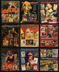 7z0259 LOT OF 9 BRUCE HERSHENSON VINTAGE HOLLYWOOD POSTERS 1-9 AUCTION CATALOGS 1998-2005 cool art!