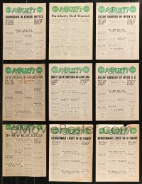 7z0516 LOT OF 9 DAILY VARIETY EXHIBITOR MAGAZINES 1937-1951 cool images & articles for theater owners!