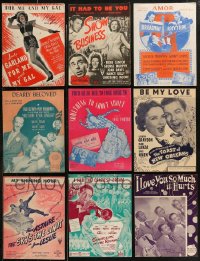 7z0422 LOT OF 9 SHEET MUSIC 1940s great songs from a variety of different movies!