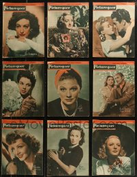 7z0449 LOT OF 9 1943 PICTUREGOER ENGLISH MOVIE MAGAZINES 1943 filled with great images & articles!