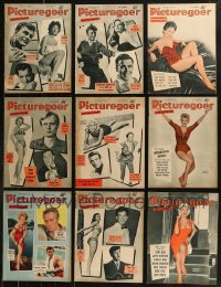 7z0447 LOT OF 9 1958 PICTUREGOER ENGLISH MOVIE MAGAZINES 1958 filled with great images & articles!