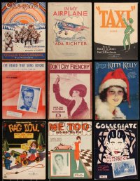 7z0423 LOT OF 9 1920S SHEET MUSIC 1920s a variety of great songs, with cool cover art!