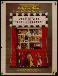 8a0152 PRODUCERS 30x40 1967 Mel Brooks, Zero Mostel & Gene Wilder produce Broadway play!