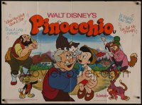 8a0694 PINOCCHIO British quad R1978 Disney classic cartoon about wooden boy who becomes real!